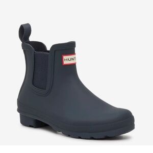 Hunter original Chelsea Short Rain Boot navy blue size 7 new in box